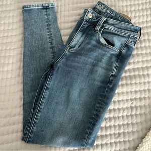 American Eagle Blue Hi Rise Jeggings